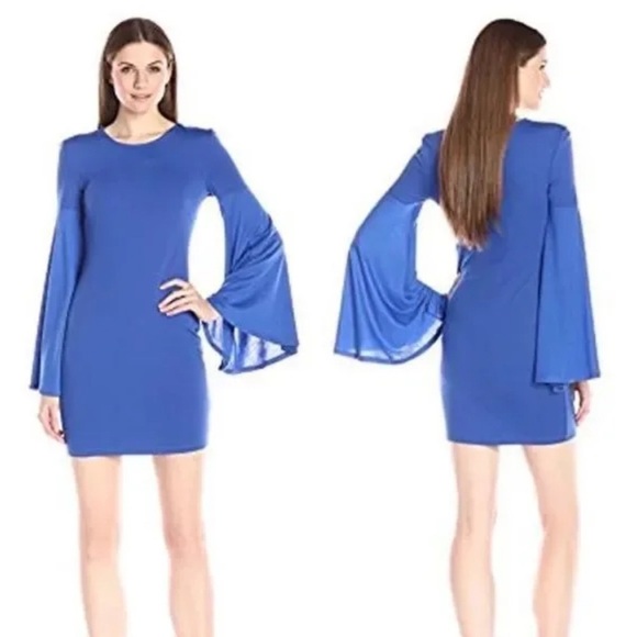 Buffalo David Bitton Women's Bellgirl Bodycon Dress with Flared Bell Sleeves - Picture 11 of 11